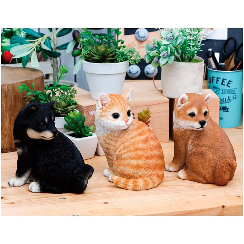 Devalier Cat Dog Figurine, Interior Gardening Ornament, Resin, Birthday Gift,