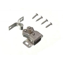 DOUBLE ROLLER CATCH TWIN CUPBOARD LATCH BZP WITH SCREWS