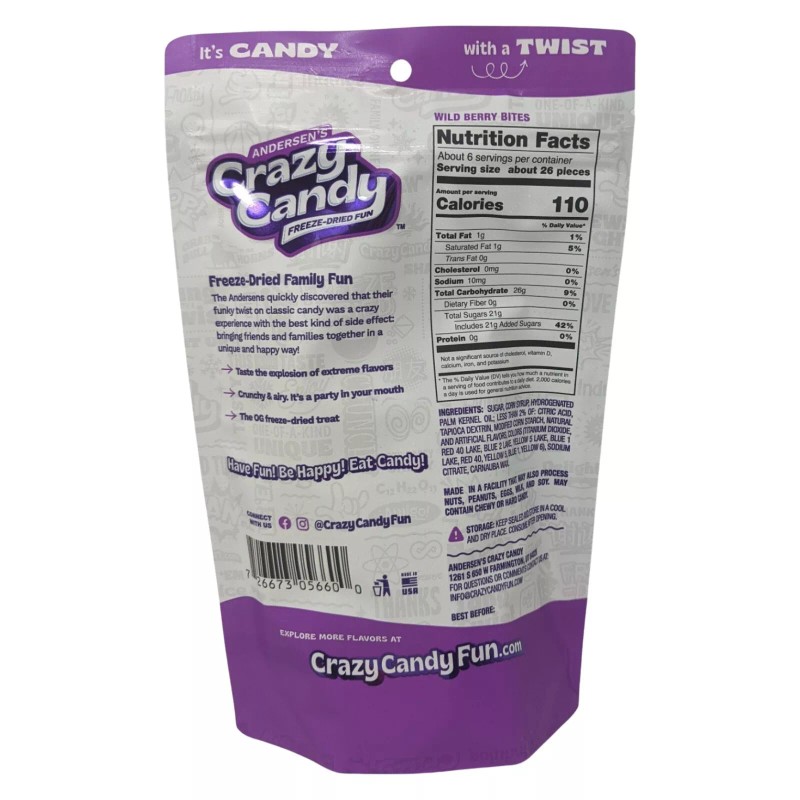 Andersen's Crazy Candy Anderson's Crazy Candy Freeze-Dried Berry Bites -