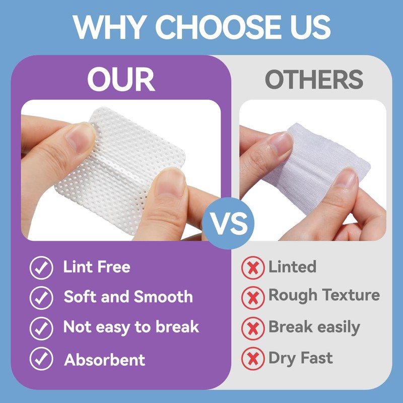 TsMADDTs Nail Polish Gel Remover Tools Kit with Lint Free