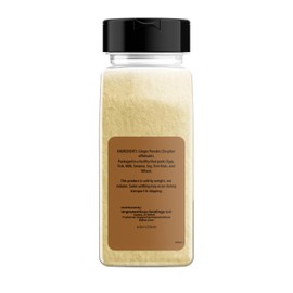 Unpretentious Ground Ginger, 2 Cups, Gluten Free, Indian & Asian Cuisine, Slotted Cap Spice Shaker