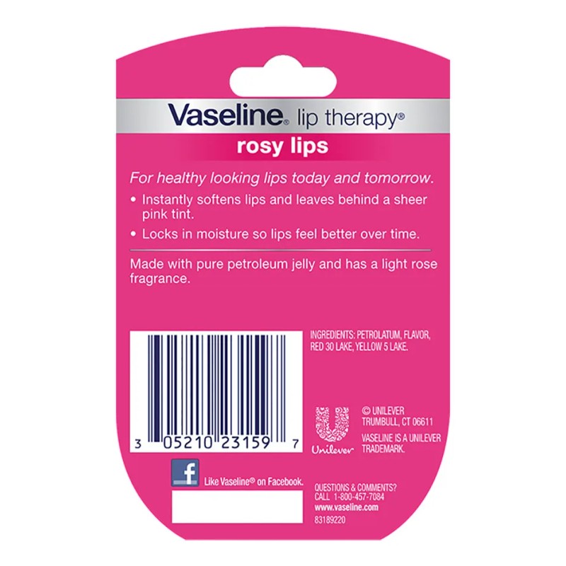 Vaseline Hidratante Protector Labios Therapy Rosy Lips