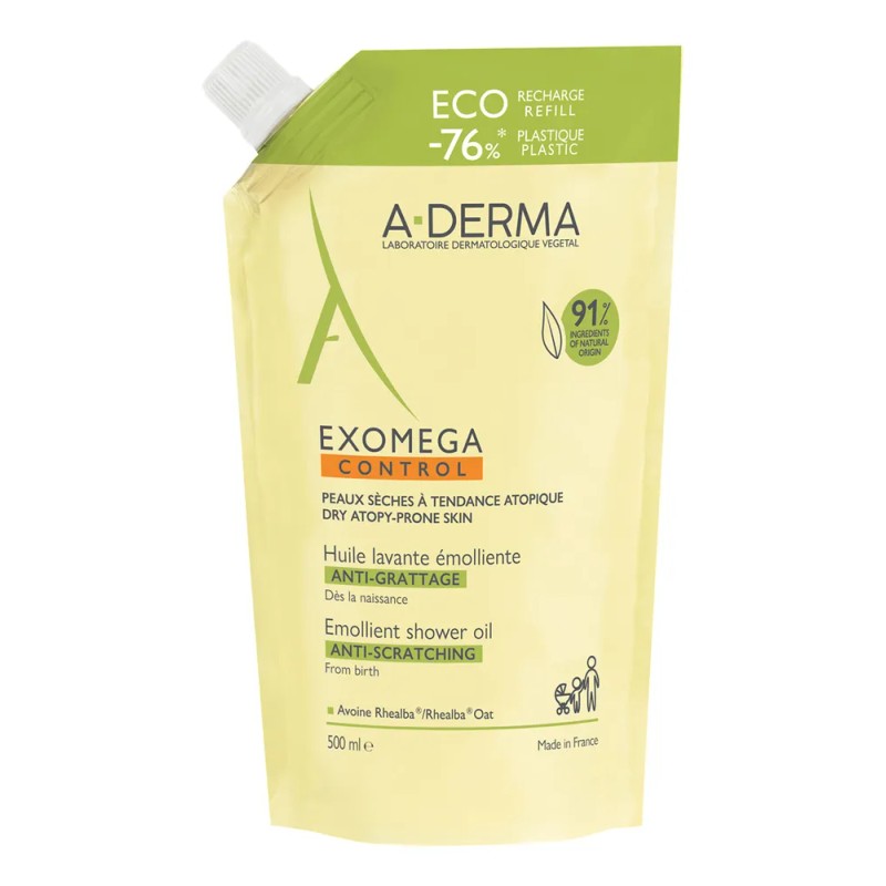 Aceite Limpiador Exomega Control A-Derma Eco Refil 500 ml Piel