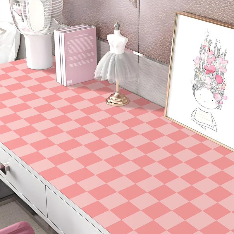 YENHOME 17.7"X276" Self Adhesive Checkered Wallpaper Peel and Stick Countertops