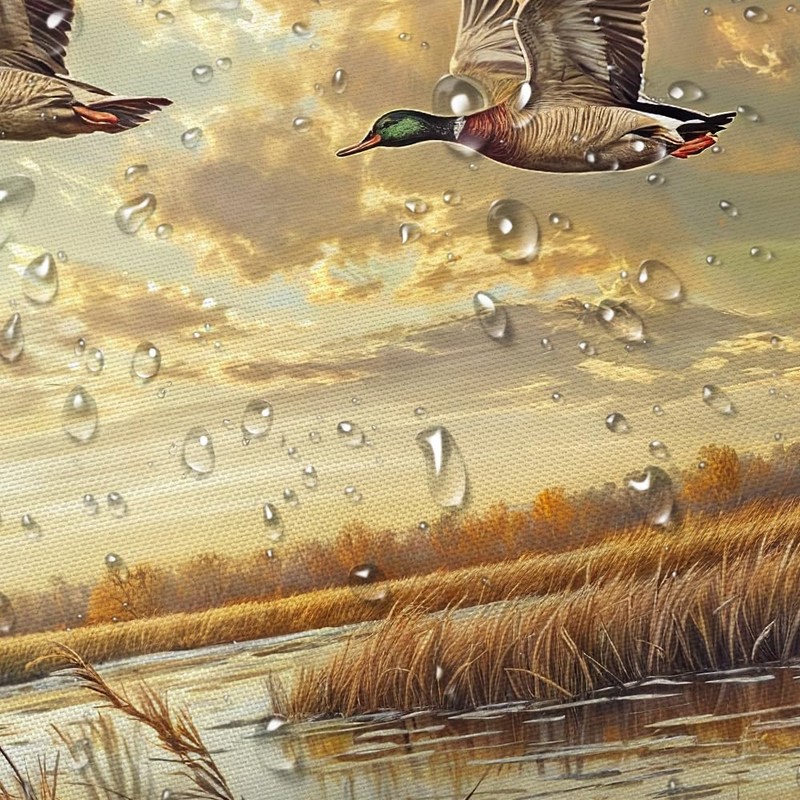 Sanzugh Rustic Hunting Duck Shower Curtain, Camo Wildlife Ducks Camouflage