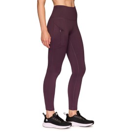 RBX Activewear Fleece Lined Leggings with Pockets for Women, Cold Weather Full Length Running Legging Squat Proof Workout Ti