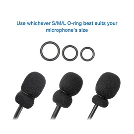 Voarmaks 4-Pack Mic Foam Covers Compatible with HyperX Cloud II/Alpha/Alpha S/Mix/Core Gaming Headphone/Cloud Chat Headset + 12 O-Rings in 3 Sizes - For Various Microphone Sizes Windscreen Pop Filter