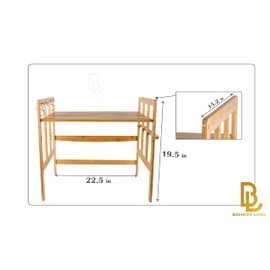 BAMBOO LAND Bamboo Microwave Oven Rack with Hooks and Built-In Knife Holder, Countertop Microwave Shelf