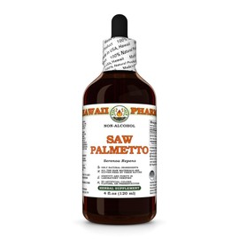 Saw Palmetto (Serenoa Repens) Dry Berry Glycerite, Made in Hawaii, Organic Raw Materials, All Natural, Vegan, Lab Tested Alcohol-Free Liquid Extract - 4 fl.oz