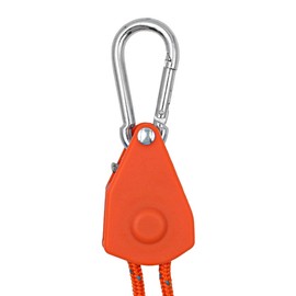 NUZAMAS Set of 2 Reflective Camping Rope 4m Tent Guy Ropes with Pulley 4mm Tent Guide Cord With Adjuster For Outdoor Camping Hiking Awning Tents Orange