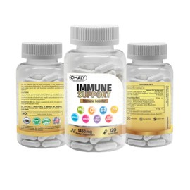 QHALY Immune Support, 120 Vegan Capsules, 1450 mg per Capsules Natural Immune Defense