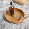 Coffee Table Tray Round Rattan Ottoman Tray Woven Serving Trays