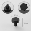 Pack of 4 Cabinet Knobs, Black Drawer Knobs, Modern Hexagon