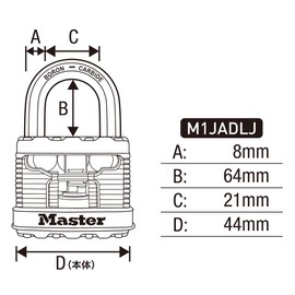 Master Lock [Regular Import Goods] "Magnum" Cylinder Padlock (Professional) 4 Keys with m1jadlj