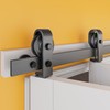 40" Bifold Barn Door Hardware Kit for Double 18" Doors,