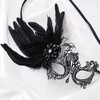 Zinniday Black Masquerade Mask for Women - 2025 Venetian Antique
