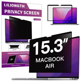 LILIONGTH Privacy Screen Compatible with MacBook Air 15 Inch (2023, 2024, M2, M3), Laptop Privacy Filter Shield and Anti-Blue Light Protector (Model: A2941, A3114)