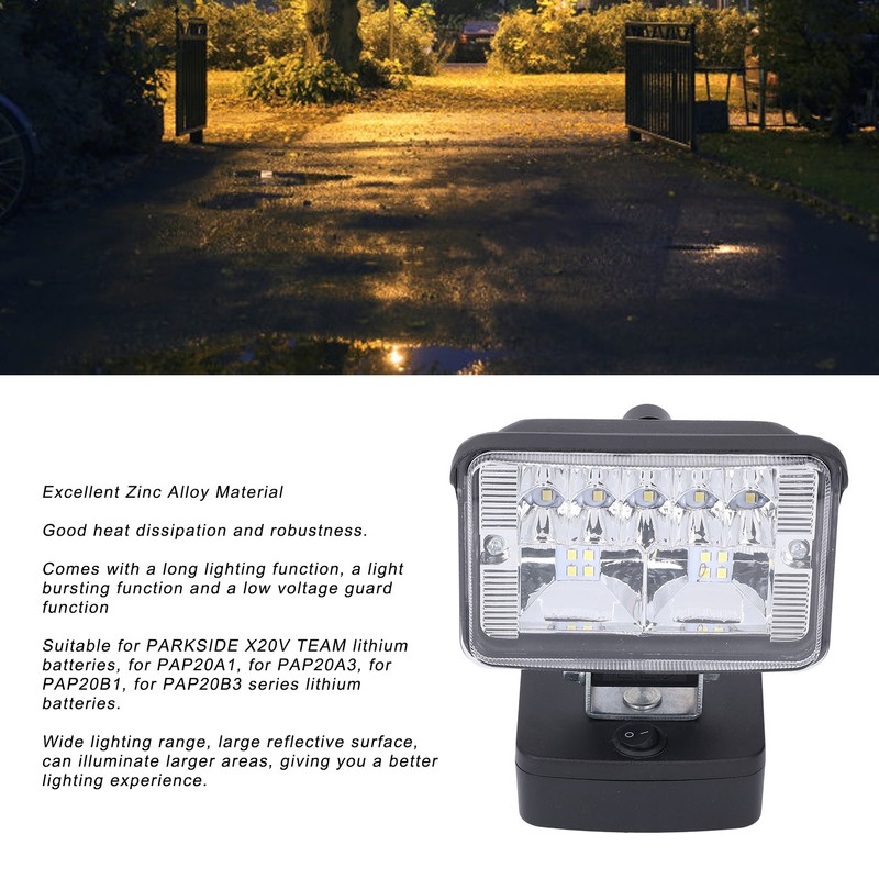 LED Work Light 1000‑1200 Luminous Flux Zinc Alloy Outdoor LED