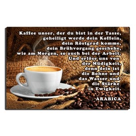 Tin Sign Coffee Funny with Saying Coffee Prayer 20 x 30 cm Metal Sign Cafe Sayings Gift Decorative Sign Kitchen Bar Sign for Coffee Lovers