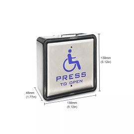 Olidesmart Olide510 Without Receiver Handicap Door Access Wired Stainless Steel Push Button