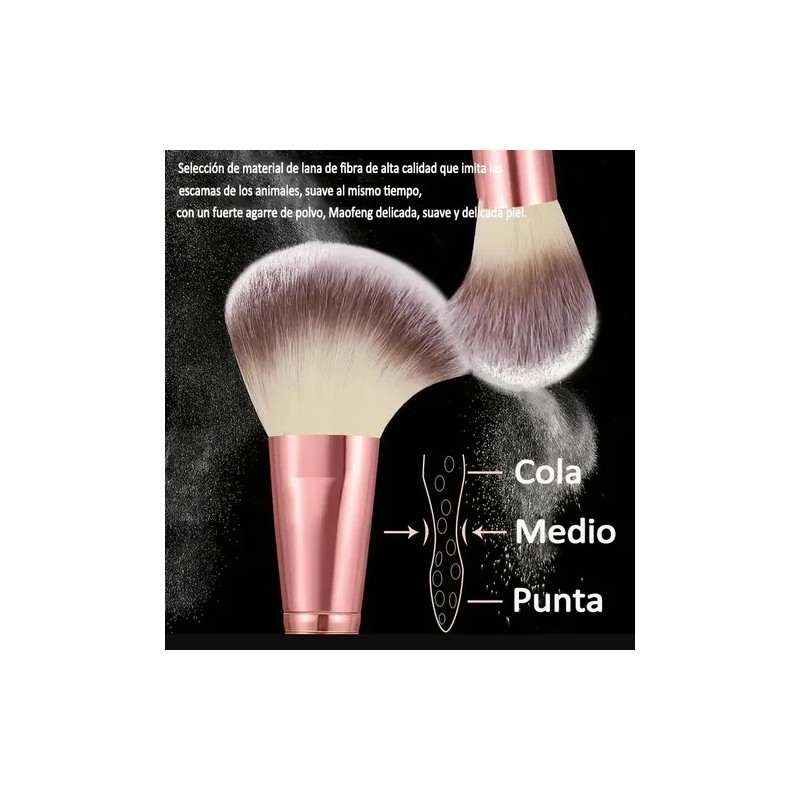 33 Brochas Maquillaje Profesional Y Herramientas Cosméticas
