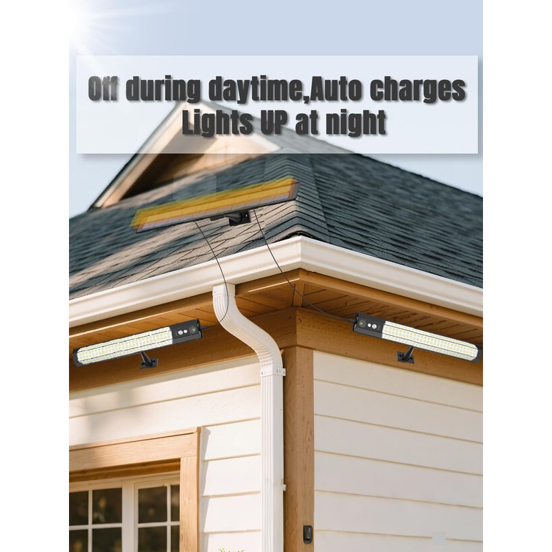 High Brightness Solar Motion Sensor Light, Motion Activated, Auto On/Off
