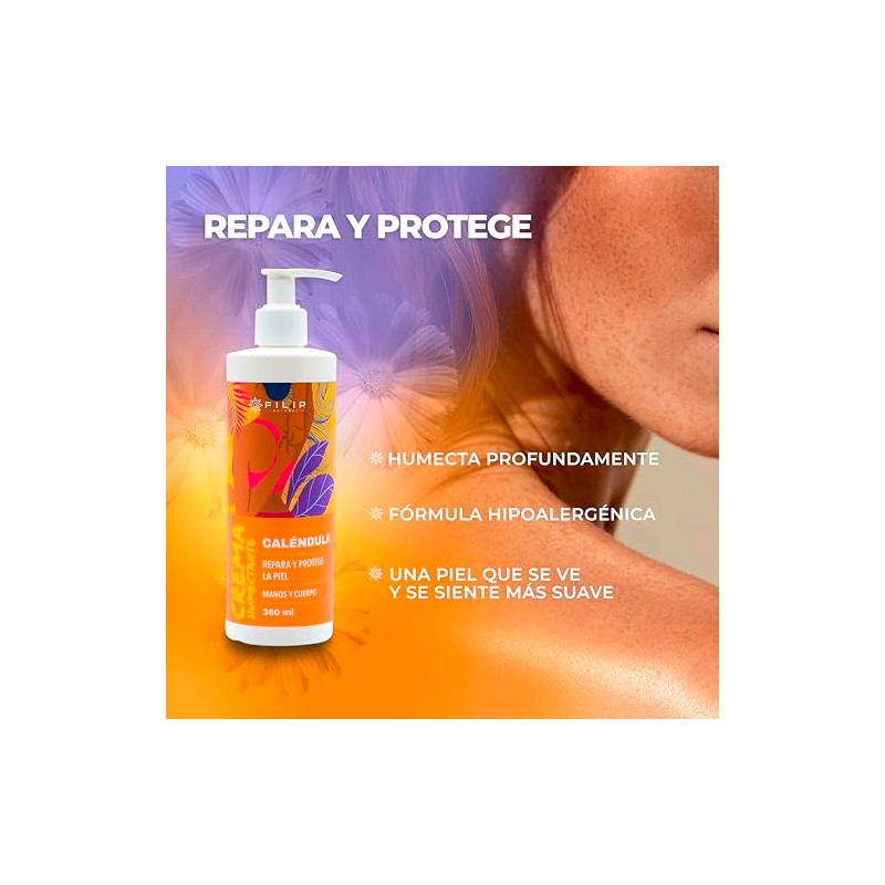 Crema Humectante Caléndula Piel Seca Sensible Suaviza Nutre Cicatrizante Natural