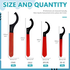 Cimeton 4Pcs Heavy Duty Carbon Steel Coilover Adjustment Spanner Wrench Set Universal Coilover Shock Adjustment Hook Spanner for Suspension System and Shock Adjustments