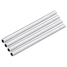 DMiotech Pack of 4 (13 mm outer diameter x 9.5 mm inner diameter) round tube made of 6061 aluminium, 200 mm length, metal tube for machine frame construction and DIY projects