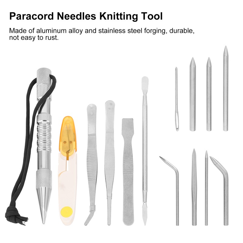14Pcs/Set Paracord Needles Knitting Tool Paracord Stitching Needles Set Bracelets