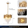 Gold Crystal Chandeliers 16” Modern Small Ceiling Pendant Light Fixture