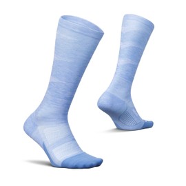 Feetures Graduated Compression Light Cushion Knee High - Compression Socks for Men & Women - Running & Athletic Recovery - Brilliant Blue - Medium