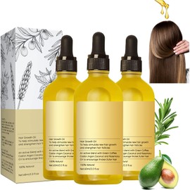 LUHI Aceite Natural Para el Crecimiento del Cabello, Con una variedad de extractos de plantas, repara el cabello seco y dañado capa por capa, nutre el cabello y estimula su crecimiento.(3PCS)