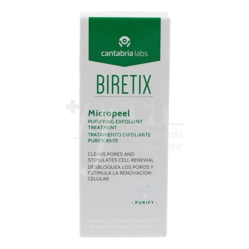 Biretix Micropeel 50ml Tratamiento Exfoliante Tipo de piel Grasa