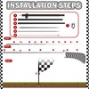 Remagr 2 Sets 7 ft Checkered Flags Banner Black and