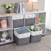 Mangata Canvas Cube Storage Boxes, 25x25x25cm Storage Baskets for Shelves