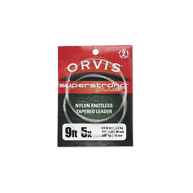 Orvis Superstrong Plus Fly Fishing Leaders 2PK, 4X, Length: 12