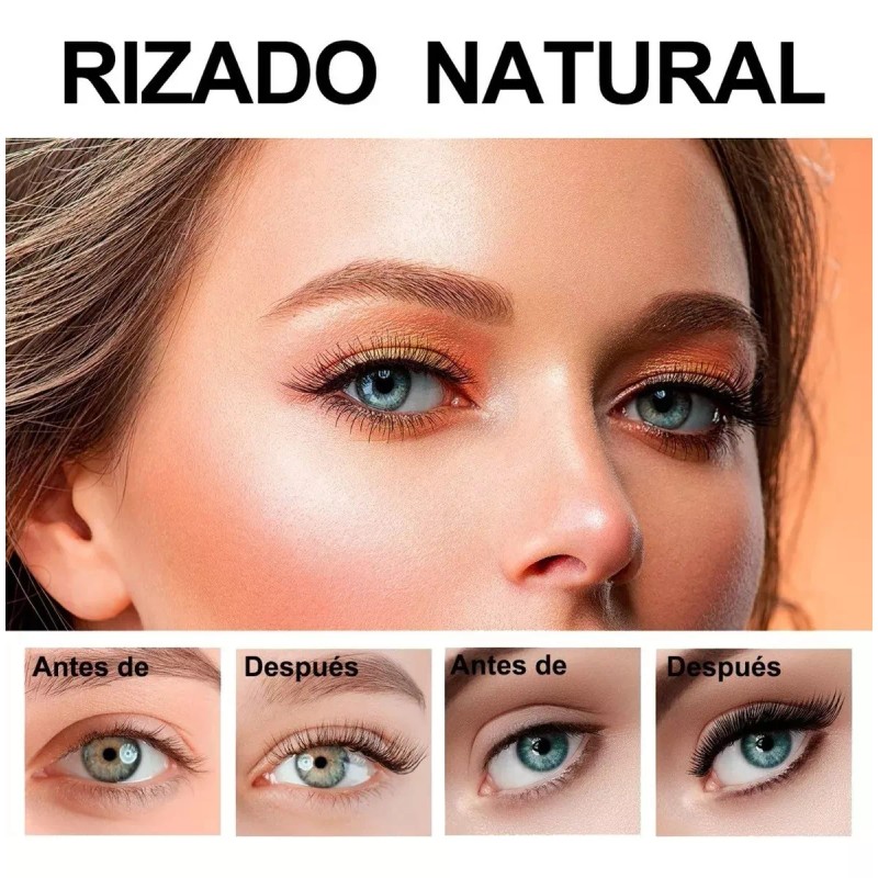RIVERSOFY Rizador Pestañas Eléctrico Enchinador Recargable + Rímel