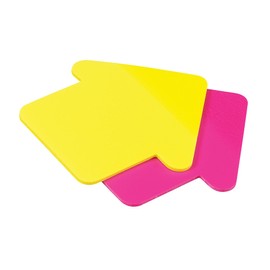 Avery Sticky Notes, See-Through, Large Arrow, 2.75 x 2.75 Inches, Yellow and Magenta, 60 Sheets (22590)