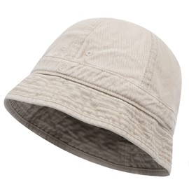 Croogo Bucket Hats for Women Men Cotton Safari Sun Hat Summer Beach Cap Packable Travel Hats Hiphop Dancing Hats,Beige-GD69