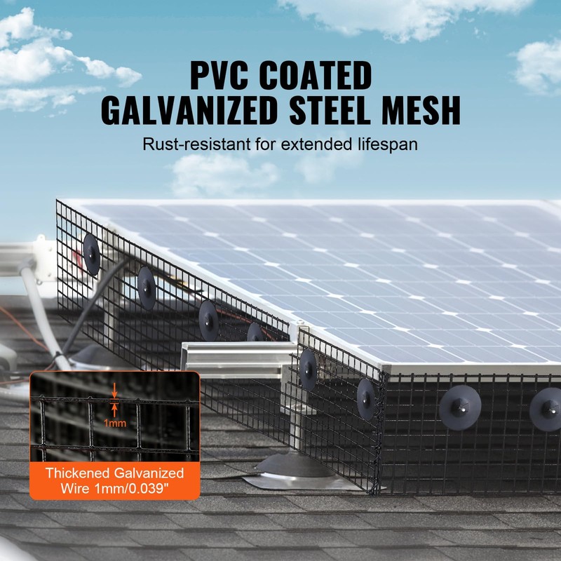 VEVOR 6 inch x 100ft Solar Panel Bird Guard, Critter