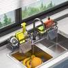 WHHVCTY Self-Drainage Kitchen Organiser, Sink Organiser, Sponge Holder for Organiser,