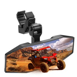KEMIMOTO UTV Rear View Mirror 360° Adjustable Angle SXS UTV Mirrors Fit for 1.5“-2” Roll Cage Compatible with Polaris RZR 1000 XP Can Am X3 Pioneer 700 Talon Kawasaki KRX Mule CFmoto Zforce All