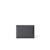 Bonaventura Envelope Card Case Shrink Leather, charcoal gray