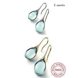 925 Sterling Silver Minimalist Temperament Earrings, Fashionable Dangle Earrings for Women & Girls, Trendy All-match & Exquisite Jewelry for Birthday Gift - Color: set1, Specification: one size fits all