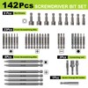 YOUGFIN Screwdriver Bit Set 142 Pieces, Chrome Vanadium Steel Driver