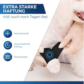 Selbstklebender Verband - 12x Bandage (9,5cm x 4,6m) - Verbandsmaterial für Pferde, Hunde & Menschen - Selbsthaftende & elastische Bandage - Haftbandage selbstklebend (12 Rollen (9,5 cm x 4,6 m))