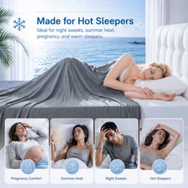 Cooling Blanket for Hot Sleepers, Summer Blanket Keep Cool for Night Sweats