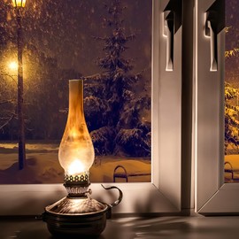 TEHAUX Oil Lamp Glass Cylinder Without Base, Replacement Lampshade for Petroleum Lamp, Transparent Oil Lamp for Vintage Oil Lamps, Transparent Camping Lamp Cover