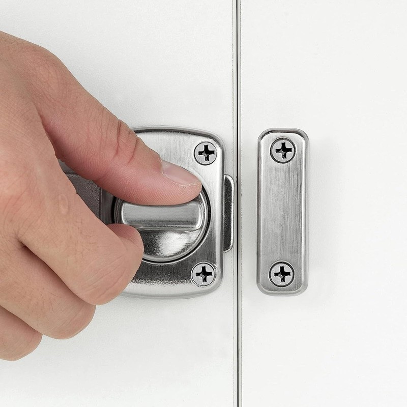 Queerelele Door Bolt Latch, Pack of 2 Rotating Bolt Lock,